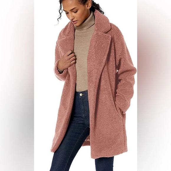 Daily Ritual Oversized Teddy Bear Fleece Jacket Size Large - Picture 2 of 11